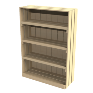 1400 Wall unit with 3 shelves