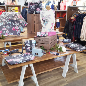 Women's department clothing displays
