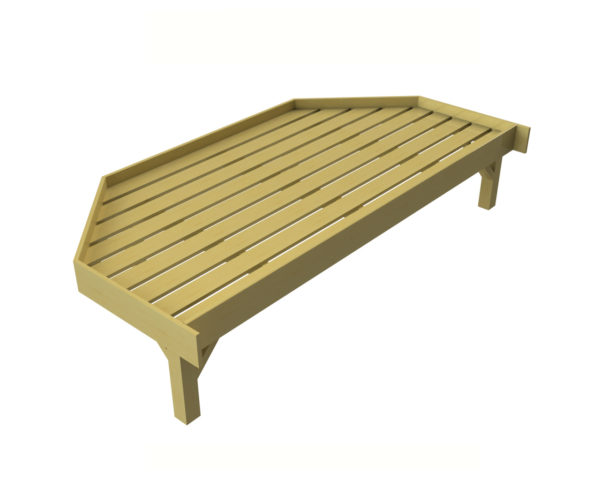 Half Octagonal Shrub Table Rear View