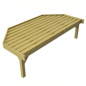 Half Octagonal Bedding Table Rear View