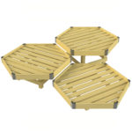 Hexagonal Display Table with Box Plinth