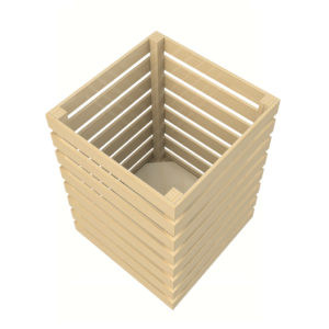 Square Wooden Dump Bin