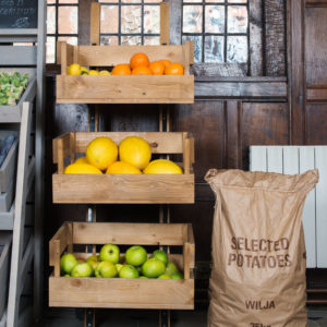 Wooden Sack Truck Display