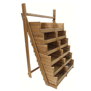 Stained Stepped Crate Display