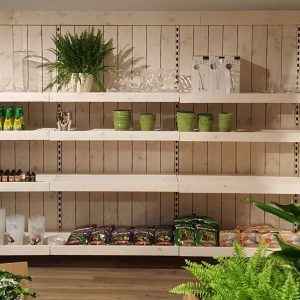 Custom Metal Retail Shelving Systems Universal Wall Unit - Image 5