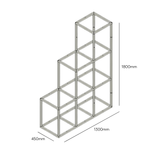 Metal Frame Half Pyramid Display - Image 4