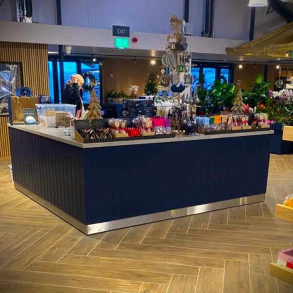 Bespoke Shop Counter at Leonardslee Gardens by Stagecraft Display Ltd Bespoke Shop Counter at Leonardslee Gardens by Stagecraft Display Ltd