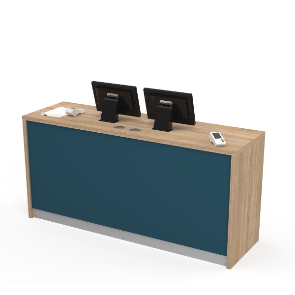 Shop Counter | Reception Desk | Retail Checkout Counter in Natural Bardolino Oak H1445