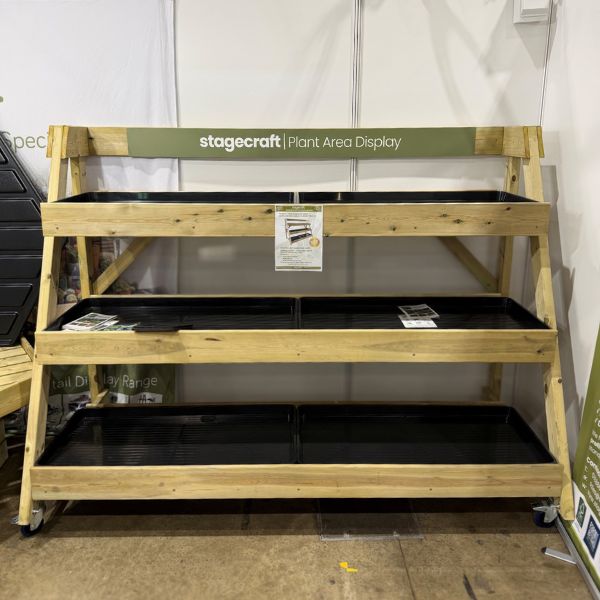 Three-Tier display stand with removable Flood trays